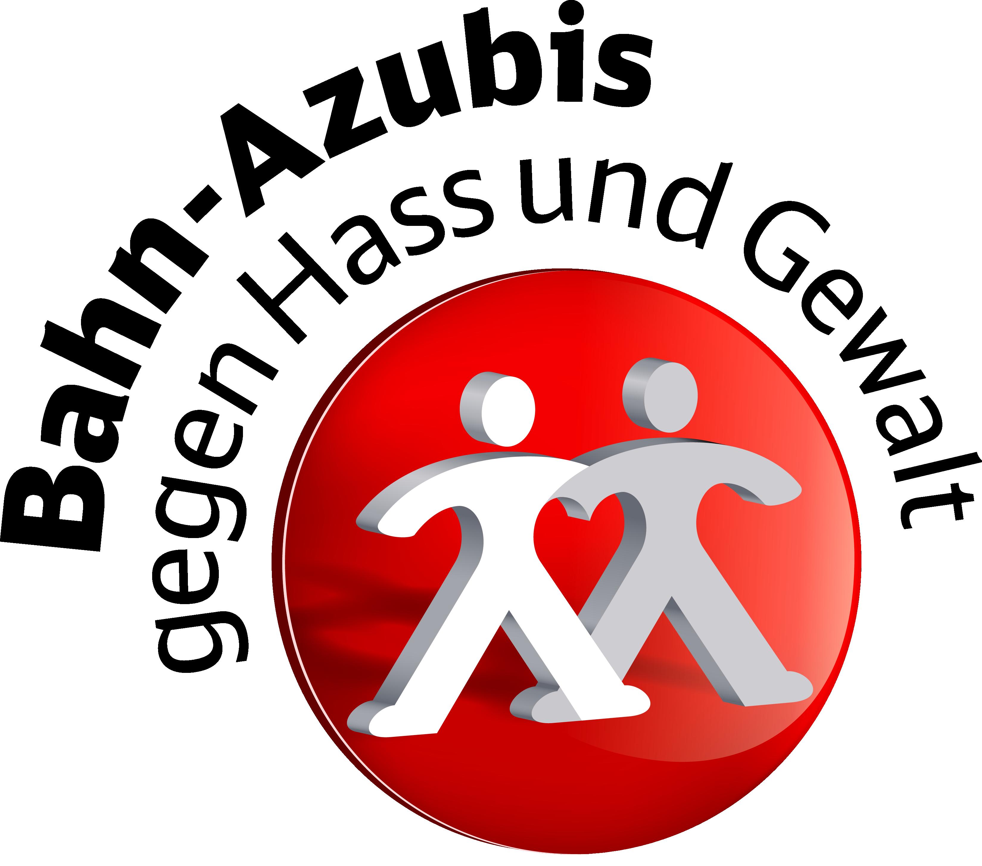 Logo von Bahnazubis gegen Hass und Gewalt