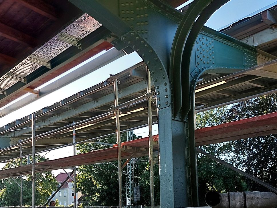 Bahnhof Babelsberg während der Sanierung